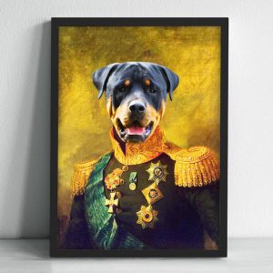 Custom Made Captain Pet Canvas Royal Portraits Personalized Renaissance Dog Paintings