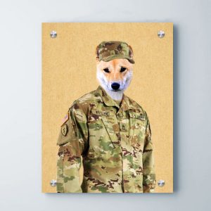 Custom Pet Portrait Renaissance Canvas Personalized Soldier Dog Photo Painting