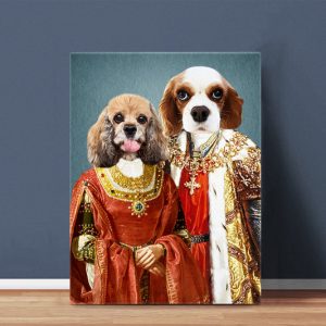 Personalized Renaissance Royal Portraits Canvas Custom Royal Painting with Pet Photo