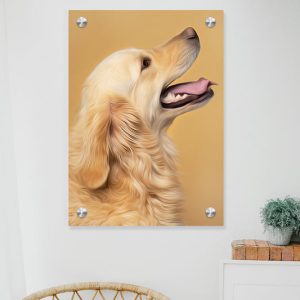 Personalized Pet Portrait Oil Canvas Painting with Dog Picture Custom Cat Memorial Gift