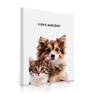 Custom Memorial Pet Portraits Canvas Art