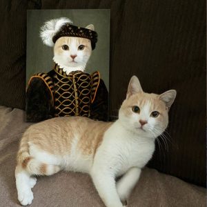 Custom Noblewomen Pet Renaissance Canvas Personalized Royal Dog Painting Portrait